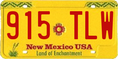 NM license plate 915TLW