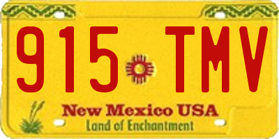 NM license plate 915TMV