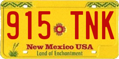 NM license plate 915TNK