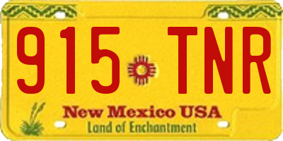 NM license plate 915TNR