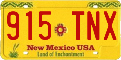 NM license plate 915TNX