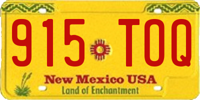 NM license plate 915TOQ