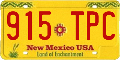 NM license plate 915TPC