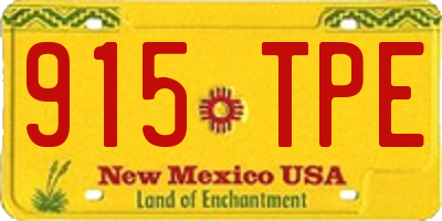 NM license plate 915TPE