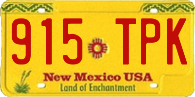 NM license plate 915TPK