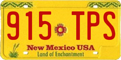 NM license plate 915TPS