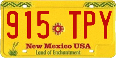 NM license plate 915TPY