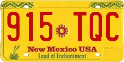 NM license plate 915TQC