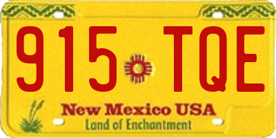 NM license plate 915TQE