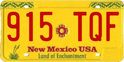 NM license plate 915TQF