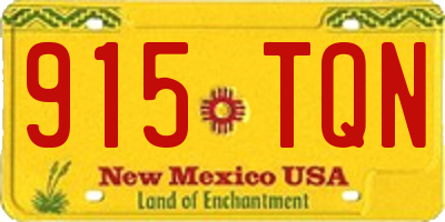 NM license plate 915TQN