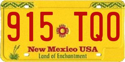 NM license plate 915TQO