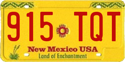 NM license plate 915TQT