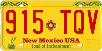 NM license plate 915TQV