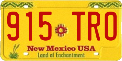 NM license plate 915TRO