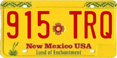 NM license plate 915TRQ
