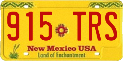 NM license plate 915TRS