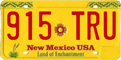 NM license plate 915TRU