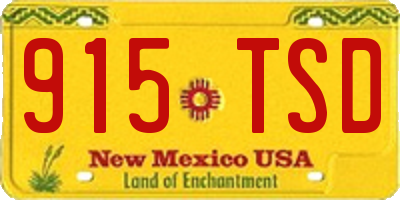 NM license plate 915TSD