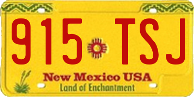 NM license plate 915TSJ