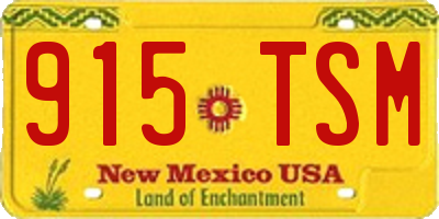 NM license plate 915TSM