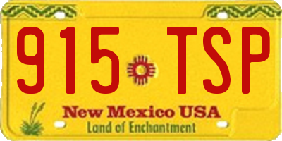 NM license plate 915TSP