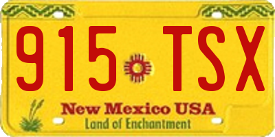 NM license plate 915TSX