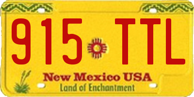 NM license plate 915TTL