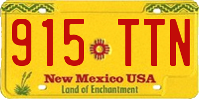 NM license plate 915TTN