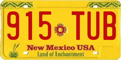 NM license plate 915TUB