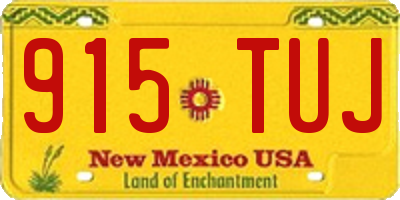 NM license plate 915TUJ