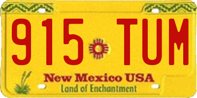 NM license plate 915TUM