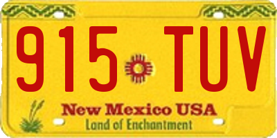 NM license plate 915TUV