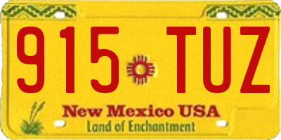 NM license plate 915TUZ