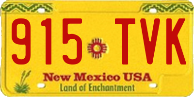 NM license plate 915TVK