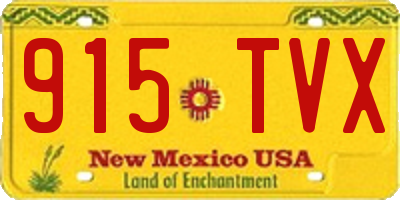NM license plate 915TVX