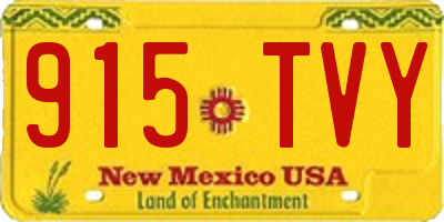 NM license plate 915TVY