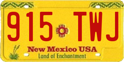 NM license plate 915TWJ