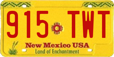 NM license plate 915TWT