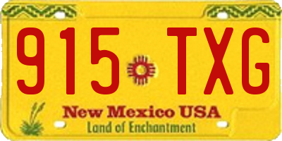 NM license plate 915TXG