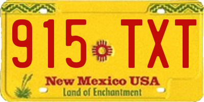 NM license plate 915TXT