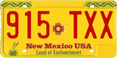 NM license plate 915TXX