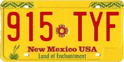 NM license plate 915TYF