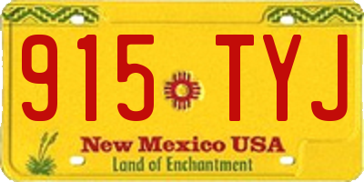 NM license plate 915TYJ