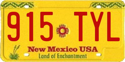 NM license plate 915TYL