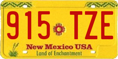 NM license plate 915TZE