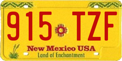 NM license plate 915TZF