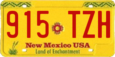 NM license plate 915TZH