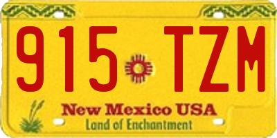 NM license plate 915TZM