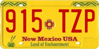 NM license plate 915TZP